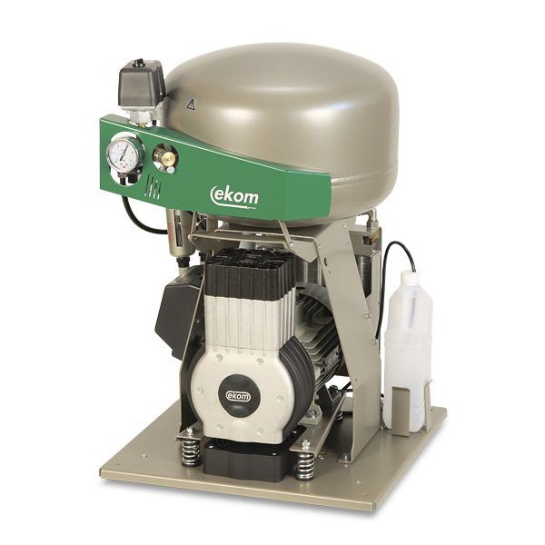 EKOM DK50 PLUS/M (PLUS S/M) Безмасляный компрессор для одной стоматологической установки с осушителем, с ресивером 25 л (60 л/мин), EKOM (Словакия)