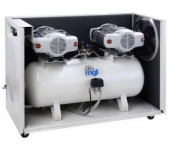 CS 100/30 TANDEM PRIME S - безмасляный компрессор без осушителя, 100 л, 340 л/мин в акустическом кожухе | MGF (Италия)