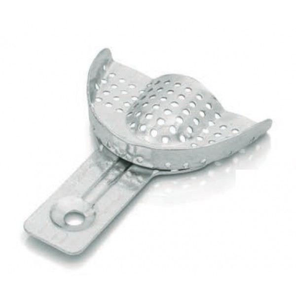 Ложка слепочная верхняя малая (S) с перфораций без бортика, детская, из аллюминия, Asa Dental (Италия)