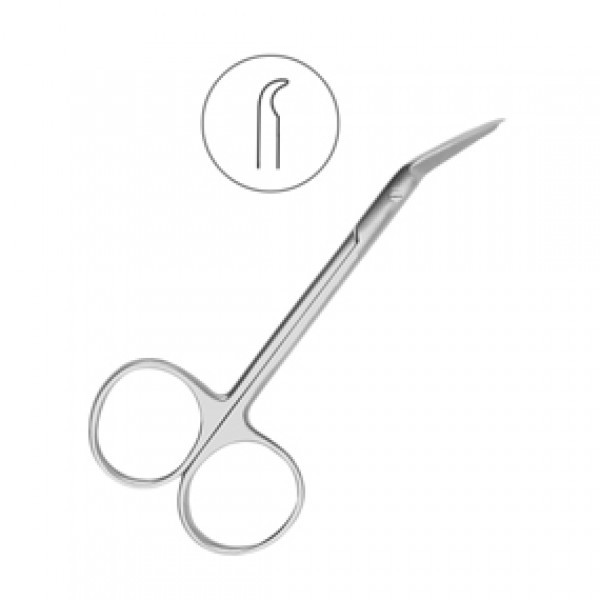 Ножницы хирургические угловые для снятия швов Nahtschere,115 мм., HLW Dental Instruments (Германия)