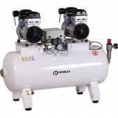 КМ-100.OLD15ТKД - безмасляный компрессор для 4-x стоматологических установок, с осушителем мембранного типа, с кожухом, с ресивером 100 л, 240 л/мин, тандем | Remeza (Белоруссия)