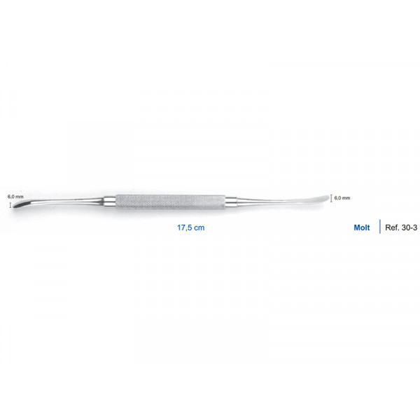 Распатор Molt, 17,5 см, 6,0-6,0 мм., HLW Dental Instruments (Германия)