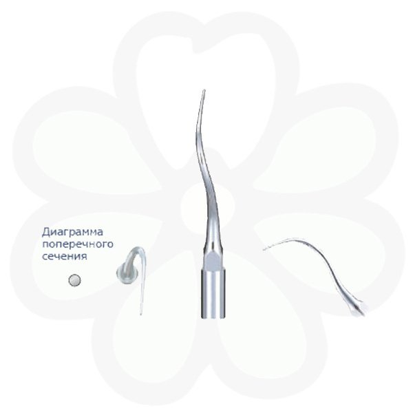 P21L - пародонтологическая насадка к скейлерам Varios с левосторонним изгибом (для NSK/Satelec)