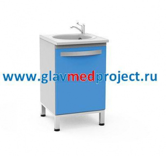 П-10М Модуль с мойкой из акрила, стандартным смесителем, системой фильтрации воды, корзиной для мусора., АБ Мед (Россия)